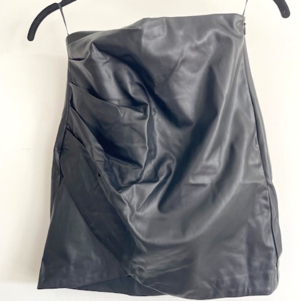 Zara Vegan Pleather Mini Skirt
